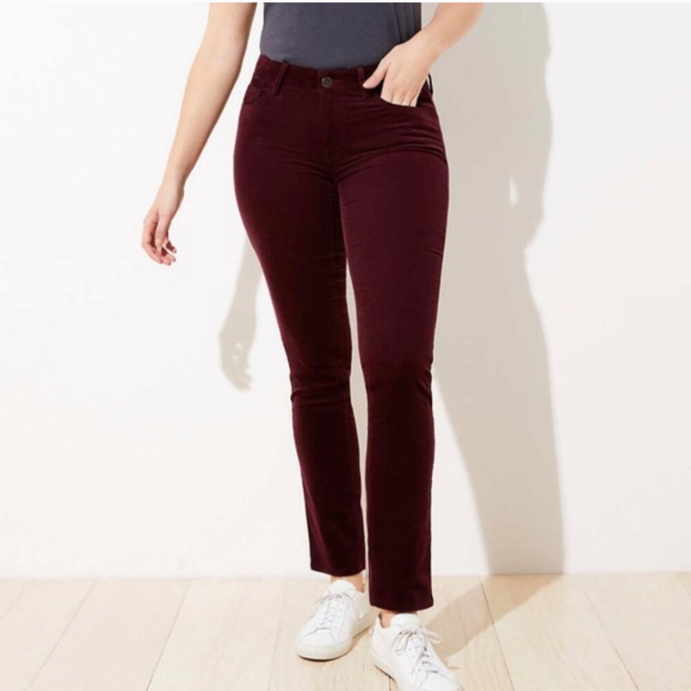 LOFT Curvy Straight Corduroy Pants